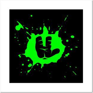 Turtle Ooze Handprint Posters and Art